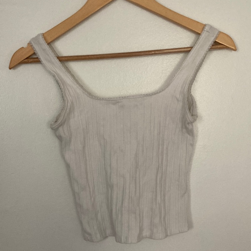 White ACTIVE USA crop top